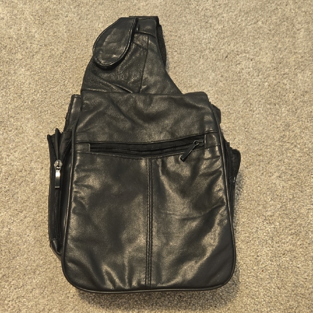 BB Design Genuine Leather Messenger Bag, Cross Body Purse